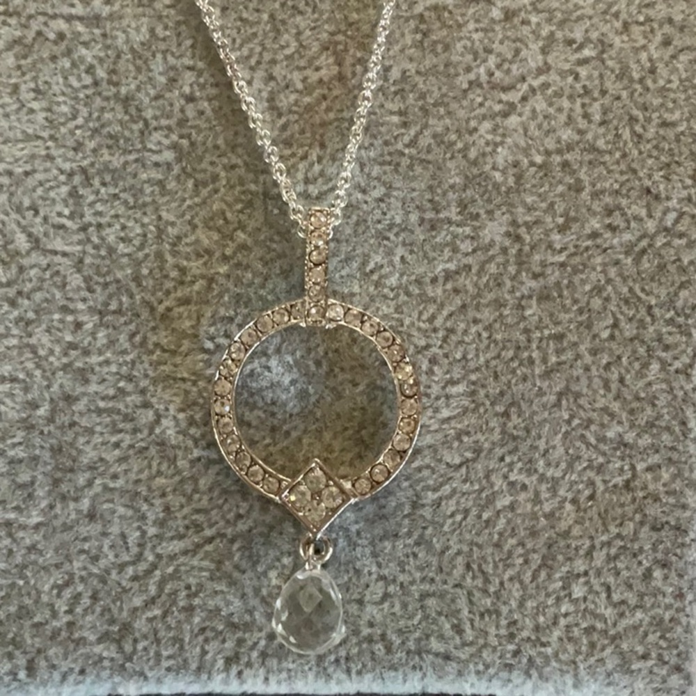 Elegant Silver Pendant Necklace signed LFL, Lucas Film Limited.